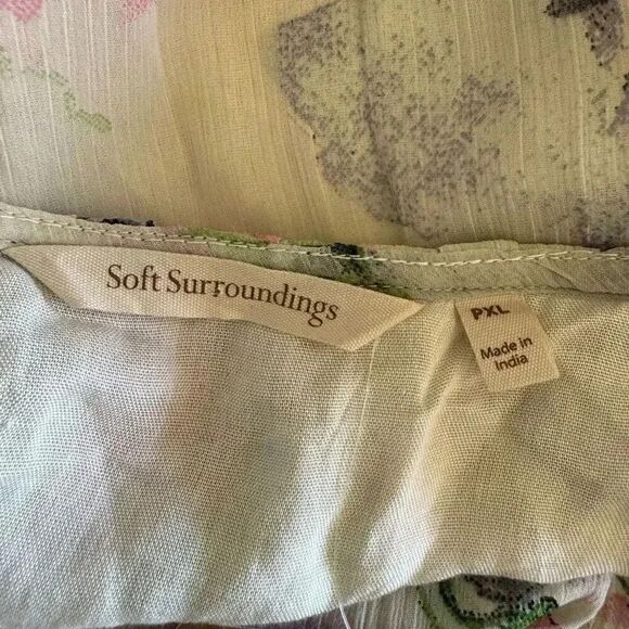 Soft Surroundings  Milk Maid Floral Print Layered Sleeveless SZPXL #1996 - Picture 13 of 16